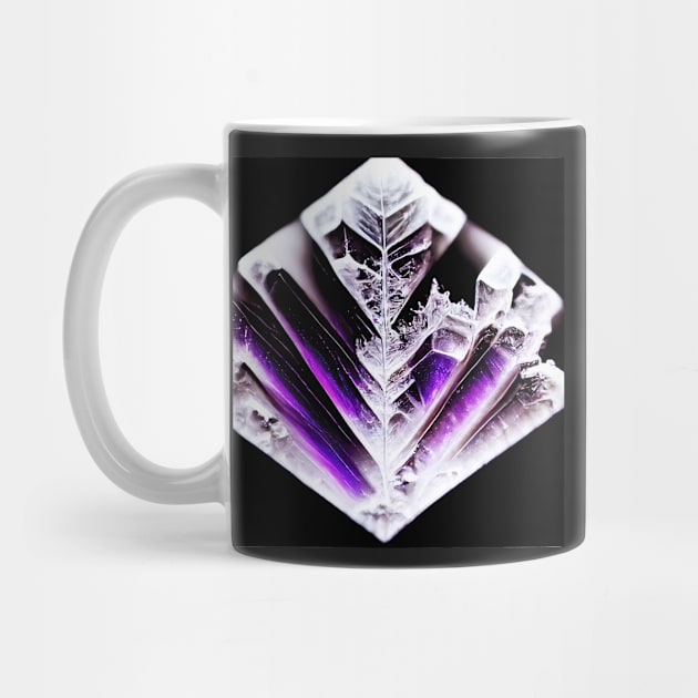 white and violet ice crystal by heartyARTworks